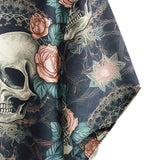 Summer Cotton Shirt with Short Sleeve for Men with Punk Rock Skull