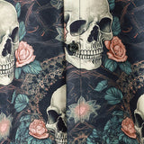 Summer Cotton Shirt with Short Sleeve for Men with Punk Rock Skull