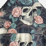 Summer Cotton Shirt with Short Sleeve for Men with Punk Rock Skull