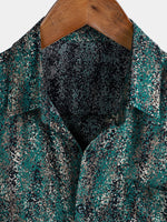 Short-Sleeve Shirt with Pocket and Retro Abstract Print