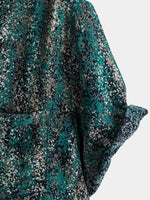 Short-Sleeve Shirt with Pocket and Retro Abstract Print