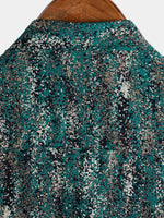 Short-Sleeve Shirt with Pocket and Retro Abstract Print