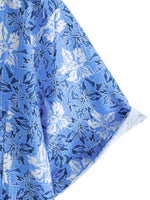 Men's Cotton Short-Sleeve Shirt in Tropical Floral Pattern