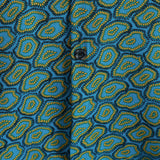 Short-Sleeve Shirt with Abstract Blue Pocket
