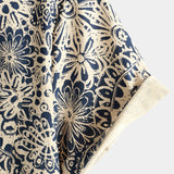 Vintage Button-Up Shirt, 1970s Paisley Print with Retro Floral Pocket
