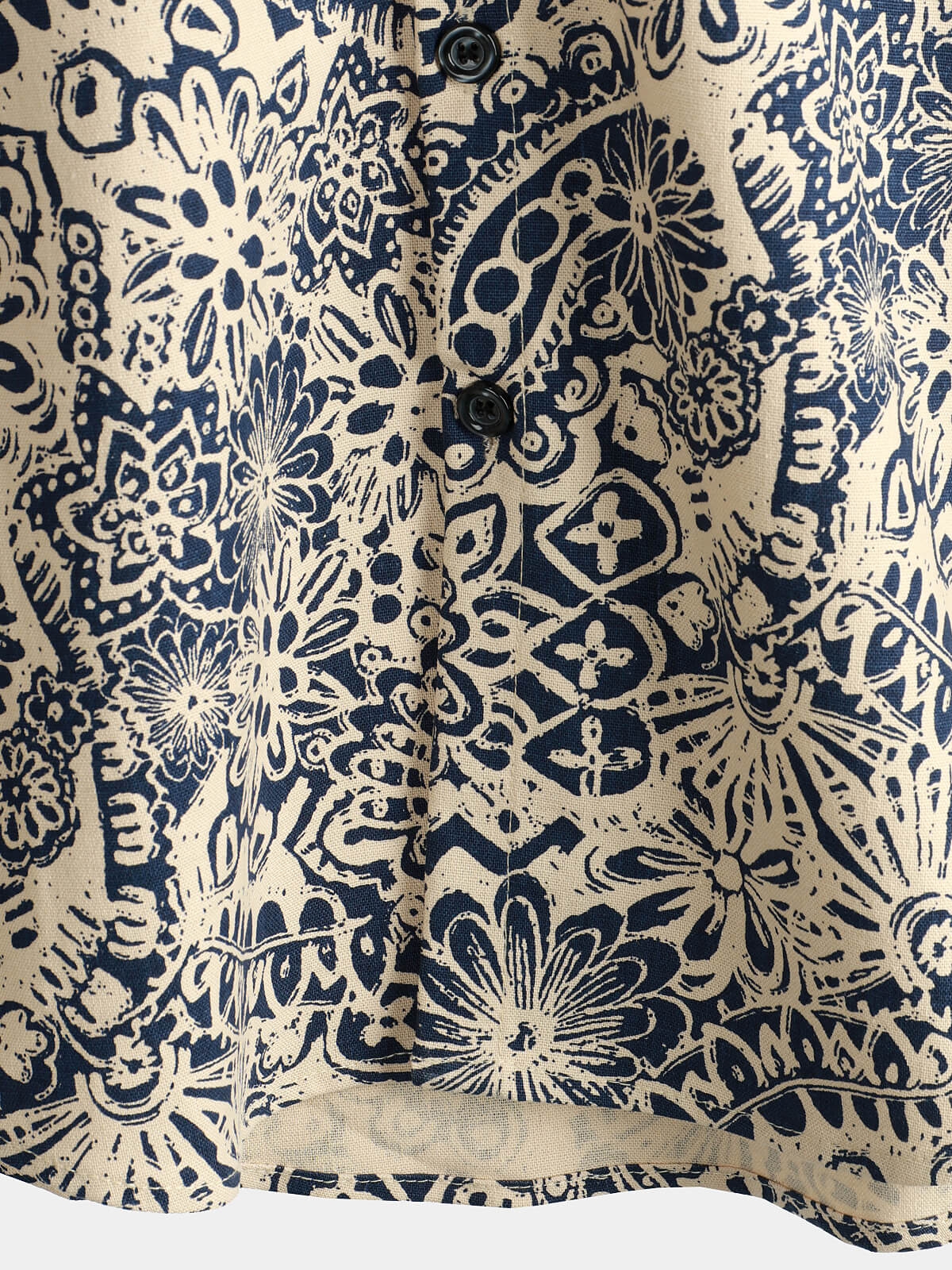 Vintage Button-Up Shirt, 1970s Paisley Print with Retro Floral Pocket