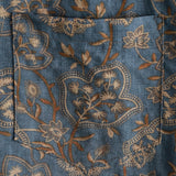 Retro 70s Paisley Vintage Floral Button-Up Beach Shirt, Short Sleeves