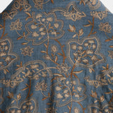 Retro 70s Paisley Vintage Floral Button-Up Beach Shirt, Short Sleeves