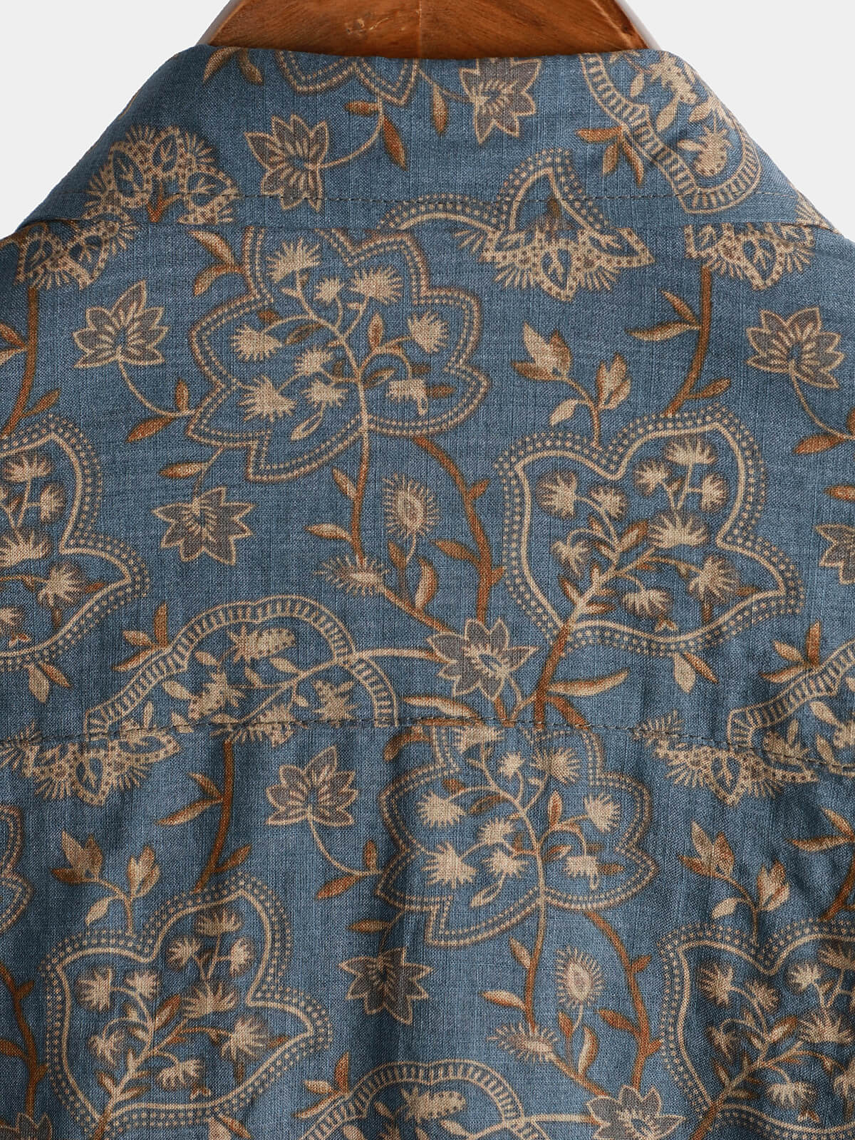 Retro 70s Paisley Vintage Floral Button-Up Beach Shirt, Short Sleeves