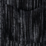 Men's Breathable Cotton Short-Sleeve Shirt with Pocket in Black Stripes