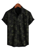 Retro Floral Hawaiian Shirt with Short Sleeves for Men