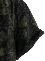 Retro Floral Hawaiian Shirt with Short Sleeves for Men