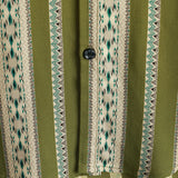 Vintage 70s Retro Short Sleeve Shirt with Aztec Print
