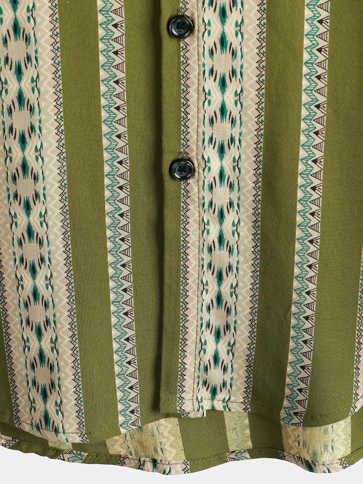 Vintage 70s Retro Short Sleeve Shirt with Aztec Print