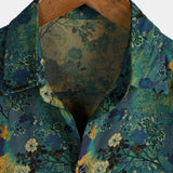 Retro Floral Print Short-Sleeve Shirt