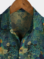 Retro Floral Print Short-Sleeve Shirt