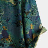 Retro Floral Print Short-Sleeve Shirt