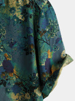 Retro Floral Print Short-Sleeve Shirt