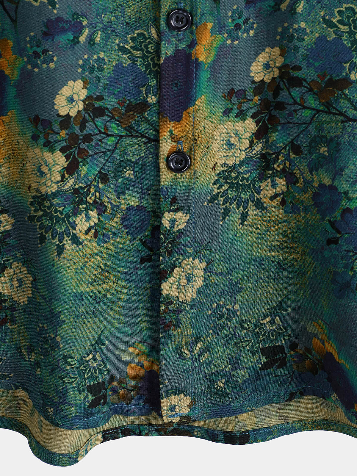 Retro Floral Print Short-Sleeve Shirt
