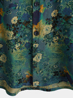 Retro Floral Print Short-Sleeve Shirt