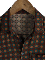 Cotton Summer Casual Vintage Short Sleeve Shirt for Men