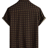 Cotton Summer Casual Vintage Short Sleeve Shirt for Men