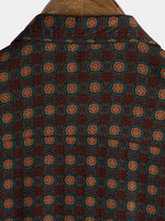 Cotton Summer Casual Vintage Short Sleeve Shirt for Men
