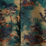 Short-Sleeve Summer Shirt, Retro Floral Pattern