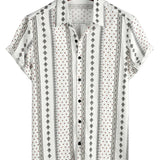 Men's Hawaiian-Style Cotton Short-Sleeve Shirt