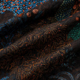 Bohemian Resort Brown Tropical Tree Print Short Sleeve Shirt