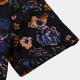 Men's Boho Cotton Short-Sleeve Shirt with Floral Pattern