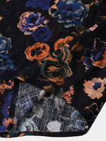 Men's Boho Cotton Short-Sleeve Shirt with Floral Pattern
