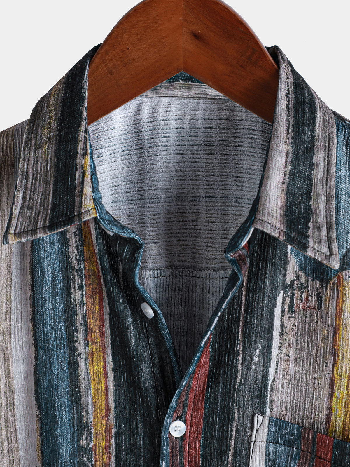 Hawaiian Short-Sleeve Striped Shirt