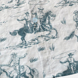 Short-Sleeve Horse Print, Cowboy, Button-Up, Vacation Shirt