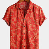 Short-Sleeve Retro Button-Up Summer Disco Vintage 70s Shirt