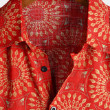 Short-Sleeve Retro Button-Up Summer Disco Vintage 70s Shirt