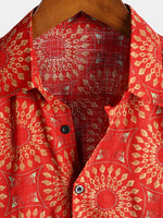 Short-Sleeve Retro Button-Up Summer Disco Vintage 70s Shirt