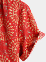 Short-Sleeve Retro Button-Up Summer Disco Vintage 70s Shirt