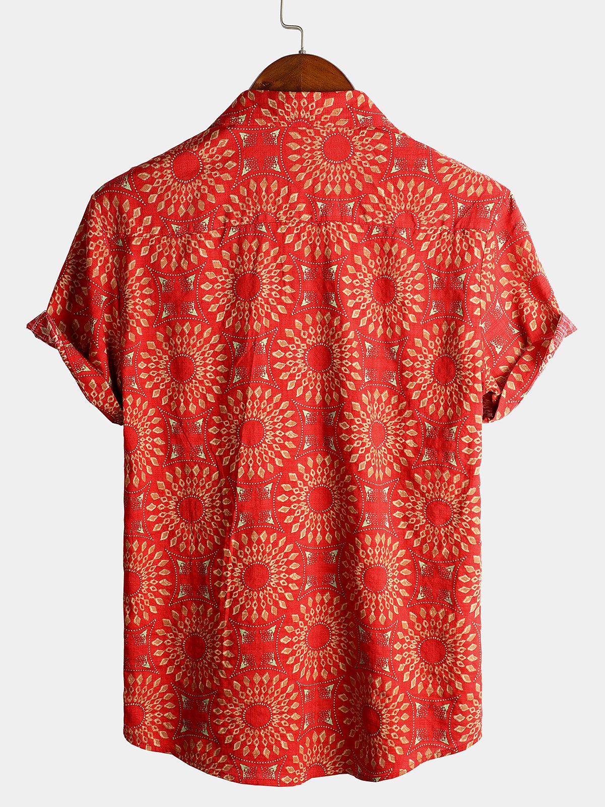 Short-Sleeve Retro Button-Up Summer Disco Vintage 70s Shirt