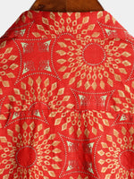 Short-Sleeve Retro Button-Up Summer Disco Vintage 70s Shirt