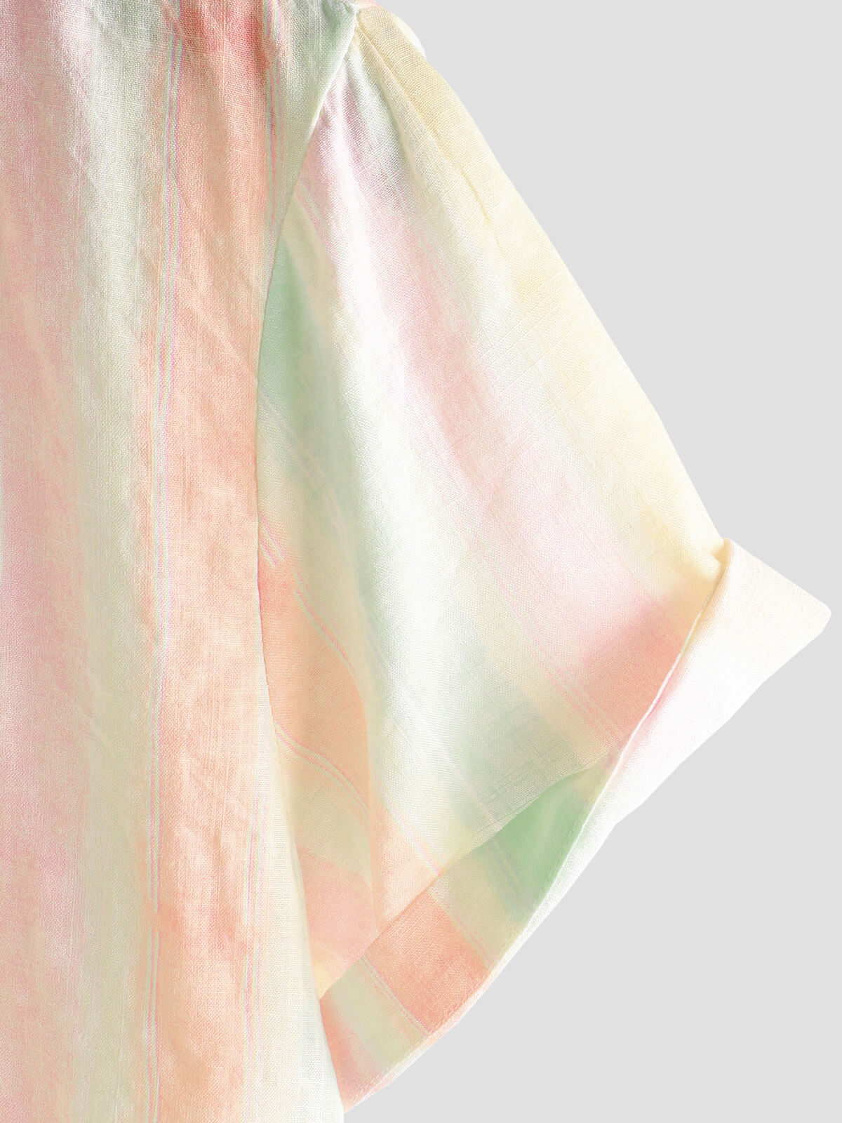 Casual Button-Up Short Sleeve Shirt, Retro Style, Striped and Colorful, Perfect for Parties