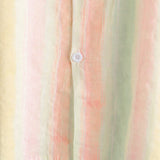 Casual Button-Up Short Sleeve Shirt, Retro Style, Striped and Colorful, Perfect for Parties