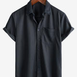 Casual Beach Shirt, Short Sleeves, Relaxed Fit, Button-Up, Summer