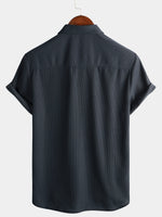 Casual Beach Shirt, Short Sleeves, Relaxed Fit, Button-Up, Summer