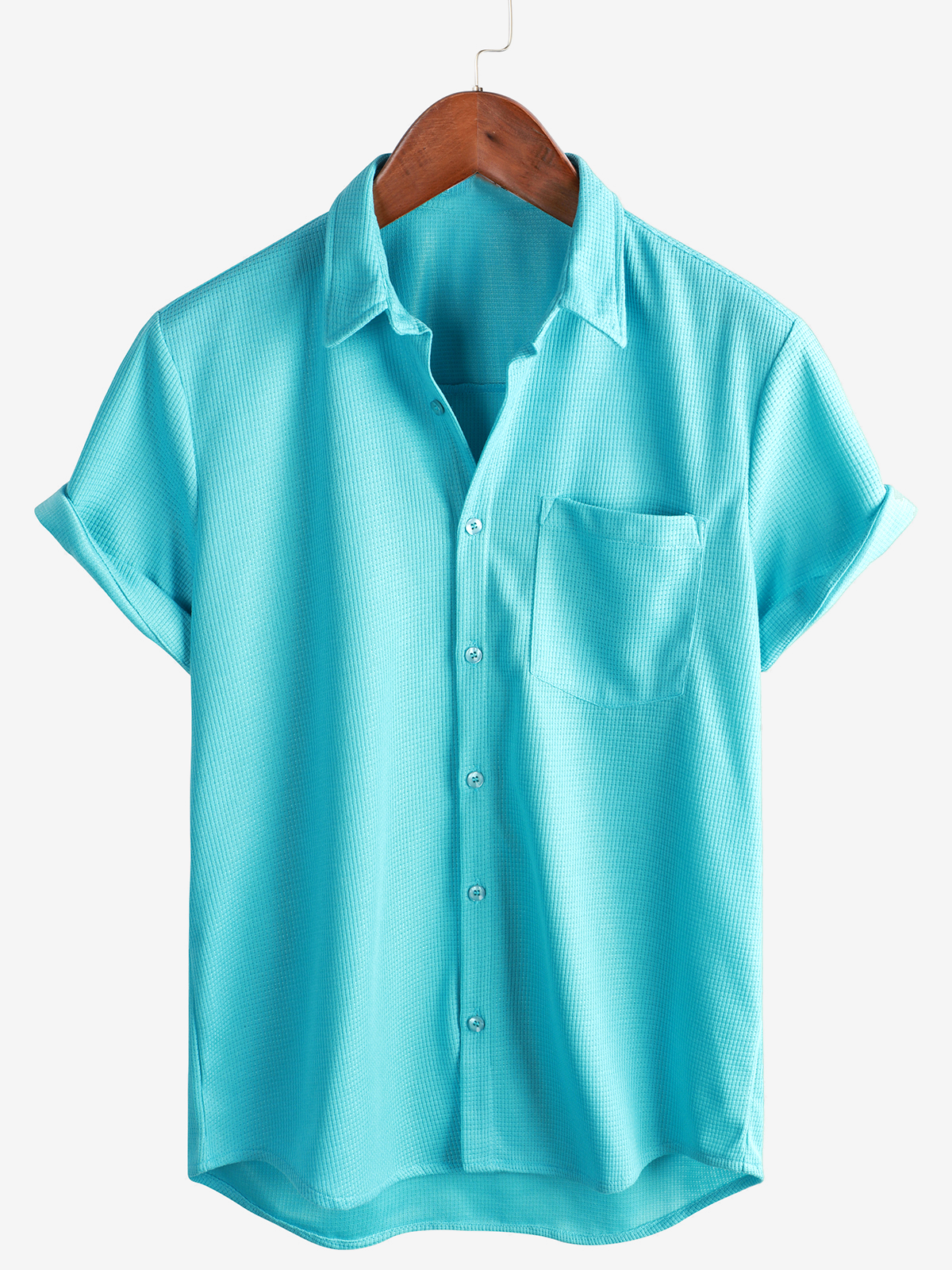 Casual Beach Shirt, Short Sleeves, Relaxed Fit, Button-Up, Summer