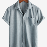 Casual Beach Shirt, Short Sleeves, Relaxed Fit, Button-Up, Summer