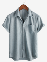 Casual Beach Shirt, Short Sleeves, Relaxed Fit, Button-Up, Summer