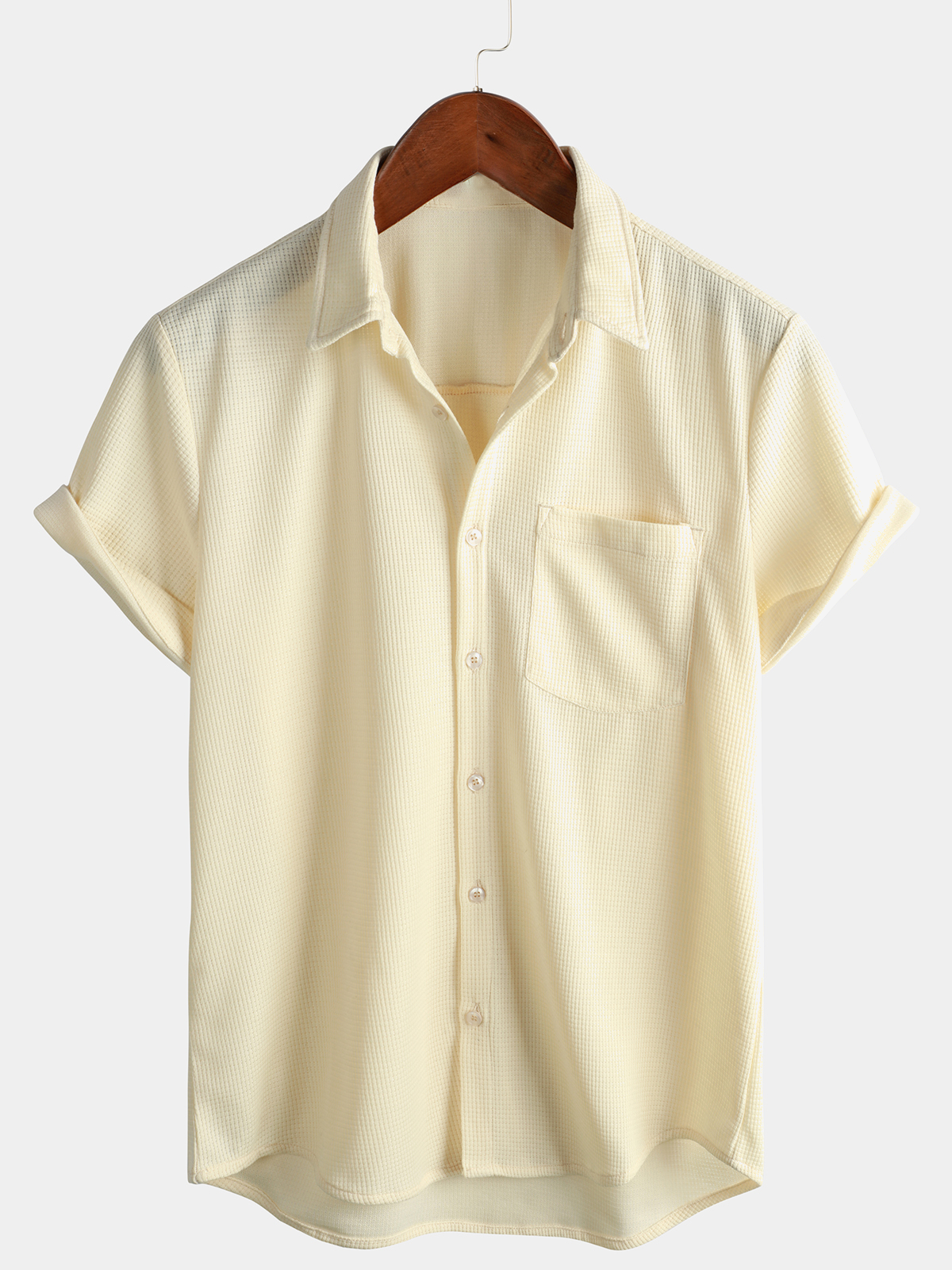 Casual Beach Shirt, Short Sleeves, Relaxed Fit, Button-Up, Summer