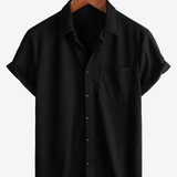 Casual Beach Shirt, Short Sleeves, Relaxed Fit, Button-Up, Summer