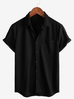 Casual Beach Shirt, Short Sleeves, Relaxed Fit, Button-Up, Summer